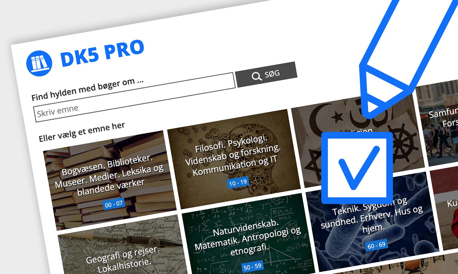 DK5-systemet på en skærm