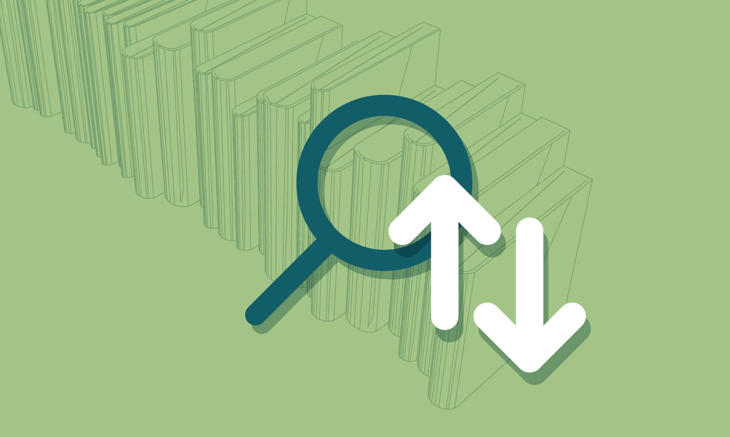 Grafik med søgesymbol