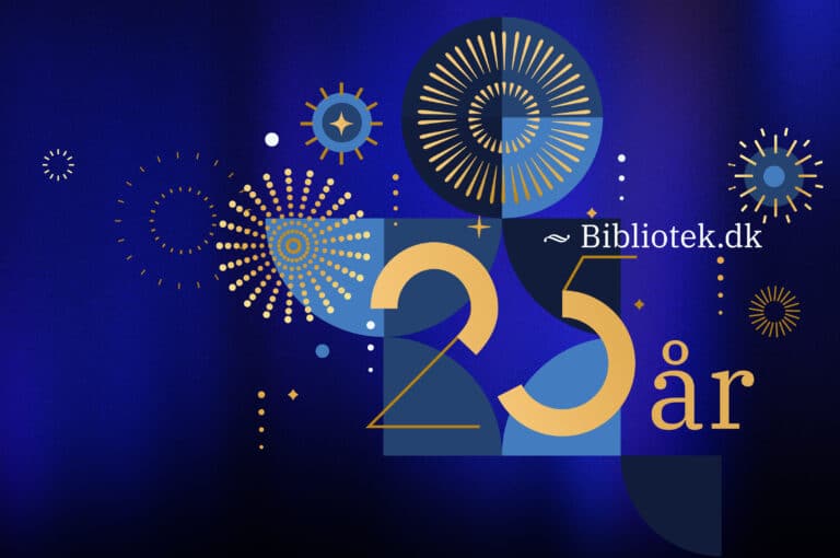 Bibliotek.dk's 25-års jubilæum logo